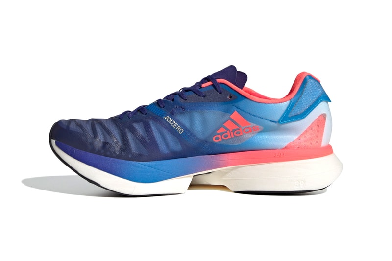 adidas Adizero Adios Pro 2 "Legacy Indigo/Turbo/Sky Rush" running sneaker super shoe blue red 