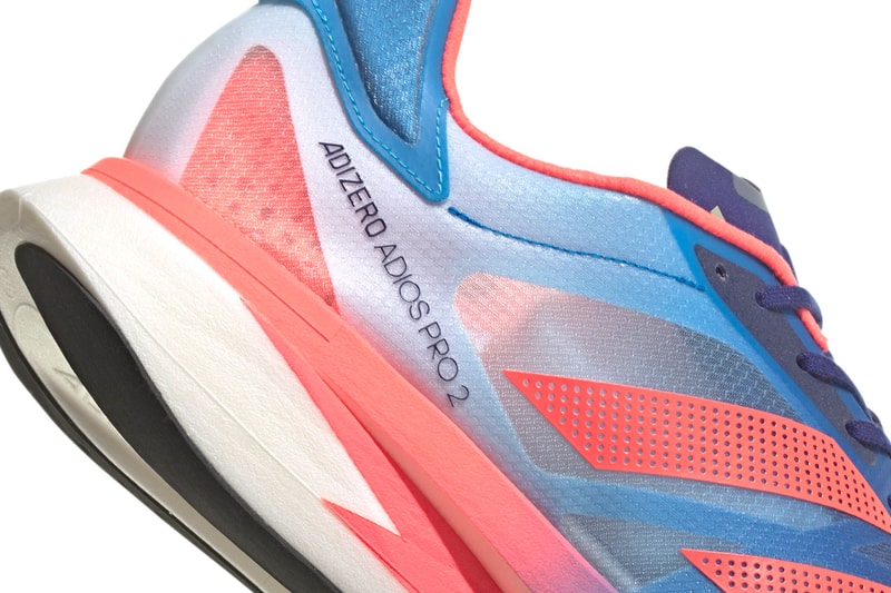 adidas Adizero Adios Pro 2 "Legacy Indigo/Turbo/Sky Rush" running sneaker super shoe blue red 