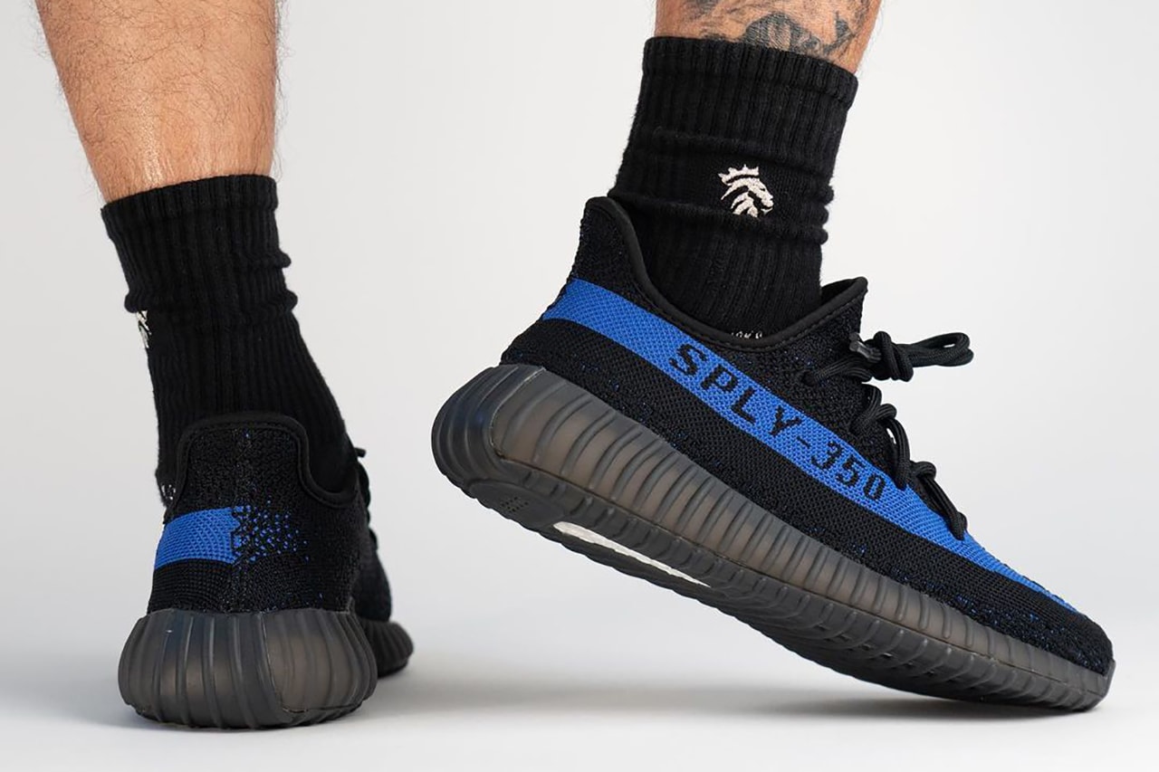 adidas yeezy boost 350 v2 dazzling blue GY7164 release info date store list buying guide photos price kanye west core black