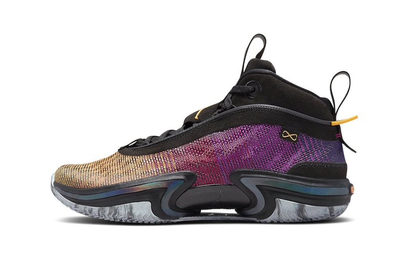 The Air Jordan 36 "Sunset" Has an Official Release Date DA9053-002 michael jordan jacquard leno-weave orange purple-black