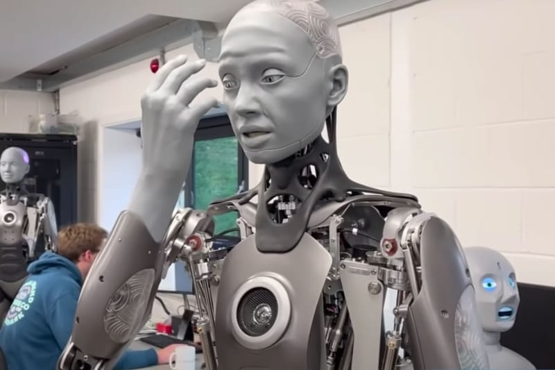 Watch the "Ameca" Humanoid Robot Demonstrate Realistic Facial Expressions