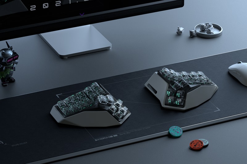 angry miao am hatsu 3D wireless split keyboard westworld inspired three dimensional futuristic 4x6 key arrangement invention