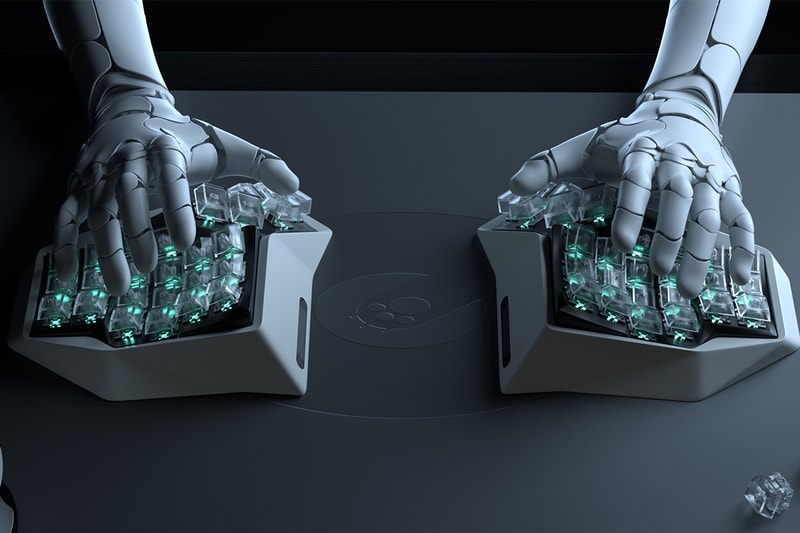 angry miao am hatsu 3D wireless split keyboard westworld inspired three dimensional futuristic 4x6 key arrangement invention