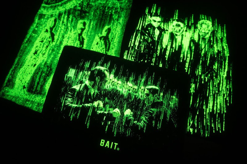 BAIT x The Matrix Светящиеся в темноте капсульные футболки Киану Ривз Кэрри-Энн Мосс The Matrix Resurrections Revolutions Reloaded Warner Bros Awakens