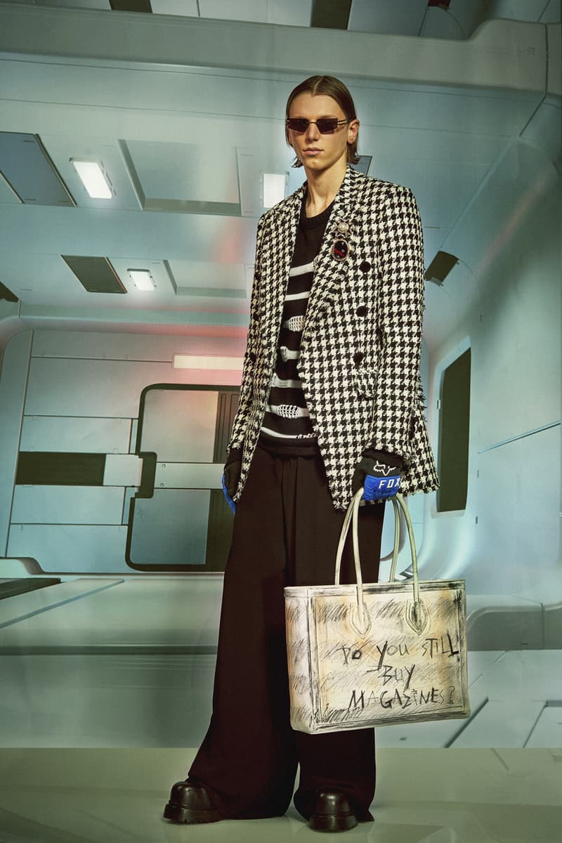 Balmain Pre-Fall 2022 Olivier Rousteing Menswear Kurt Cobain 90s Grunge Marie-Antoinette Couture Mens Fox Racing Riot