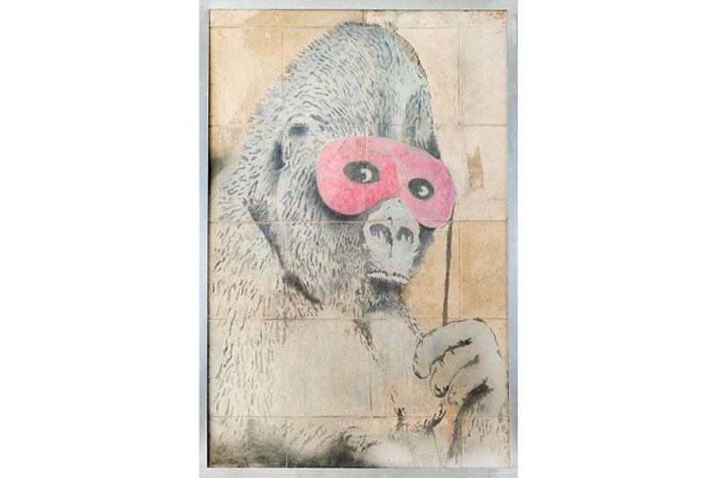Historic Banksy Piece 'Gorilla in a Pink Mask' Set To Be Offered as an NFT