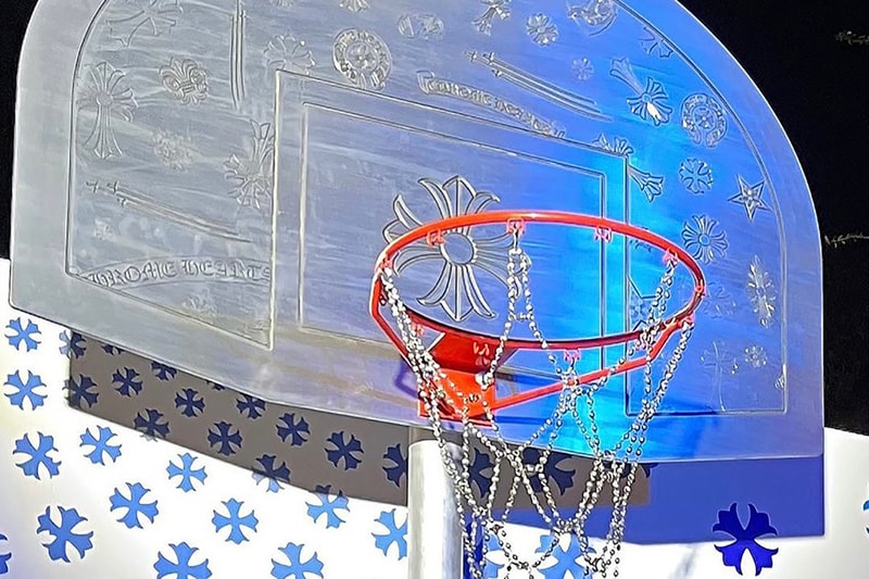 chrome hearts basketball hoop hand carved sustainable art basel 2021 info 