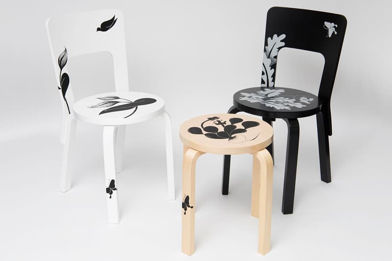 Comme des GARÇONS x Artek Stool 60 Chair 66 Collaboration Rei Kawakubo Alvar Aalto Release Information