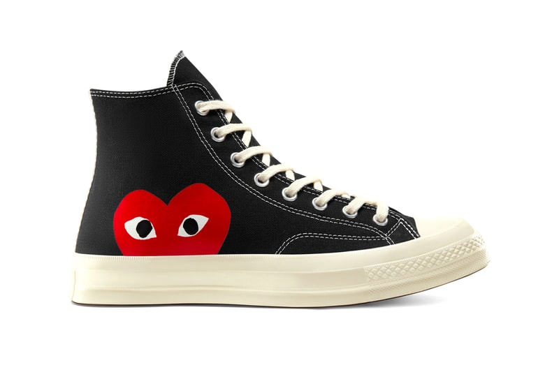 COMME des GARÇONS PLAY x Converse Chuck 70 Restock Release Information OG Classic Footwear Sneaker Collaboration Rei Kawakubo