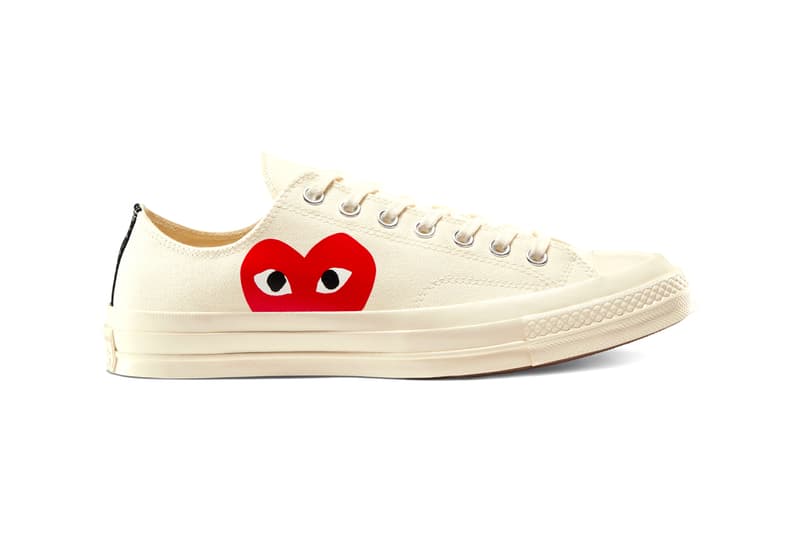 COMME des GARÇONS PLAY x Converse Chuck 70 Restock Release Information OG Classic Footwear Sneaker Collaboration Rei Kawakubo