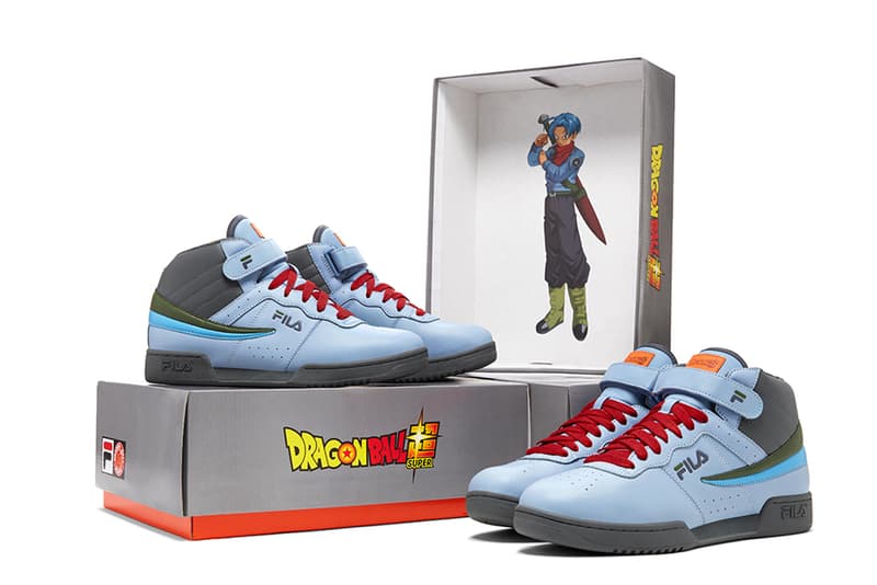 Dragon Ball Super x FILA Collaboration Footwear Renno Original Fitness F-13 Goku Toei Animation Funimation DB New York Comic Con Goku Black, Vegeta, Golden Frieza, Trunks, Beerus, and Super Shenron.