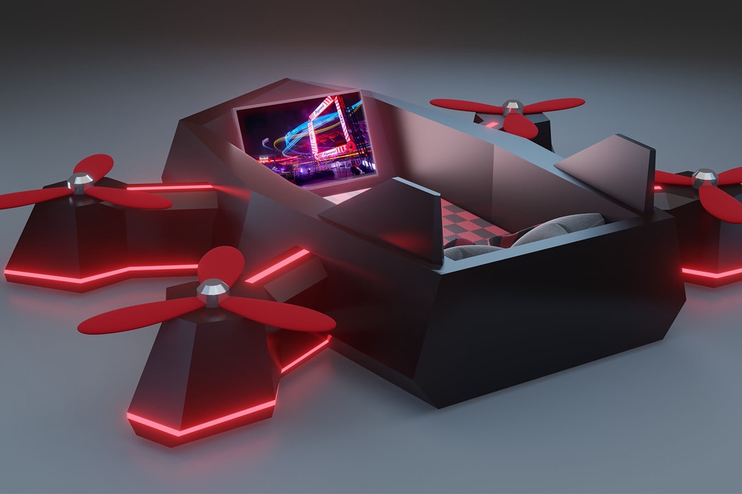 Drone Racing League made to order drone bed twin full size Led lighting high density foam propellors furniture paint tv mount holiday gift release info