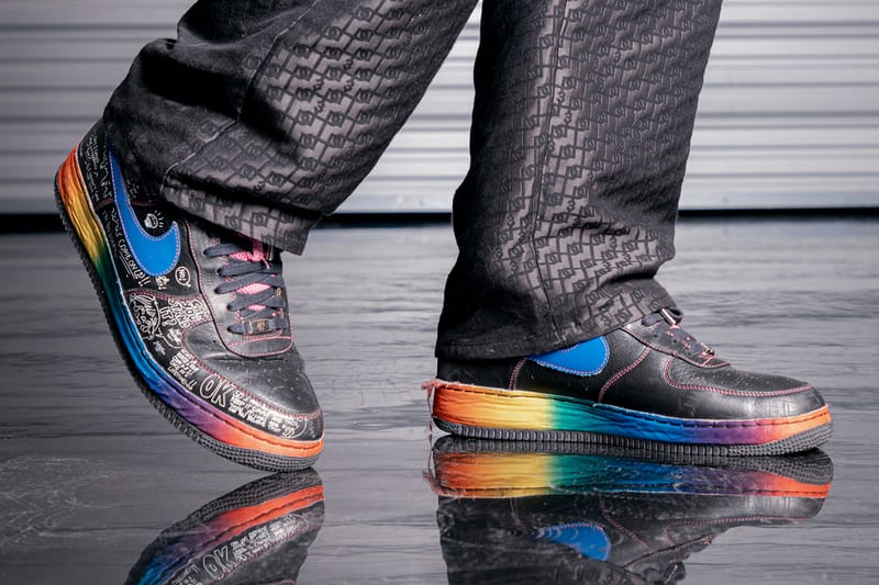 rainbow sole air force 1