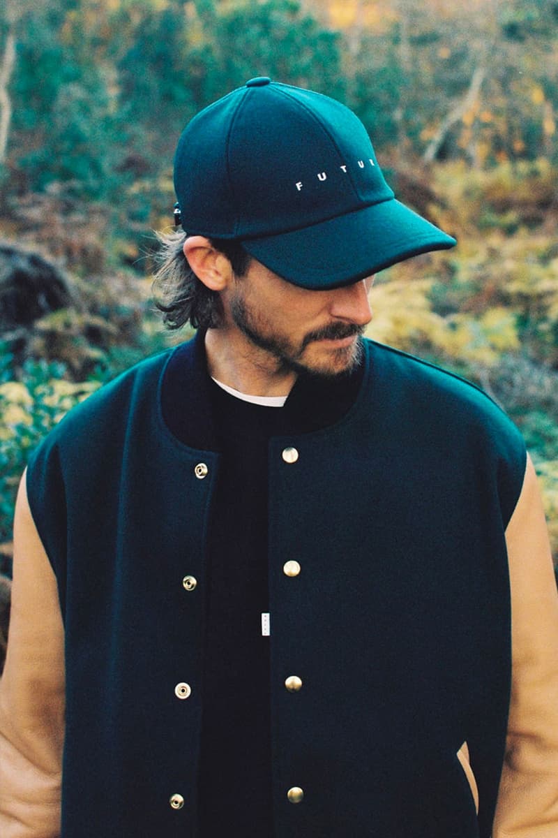 Futur monkey time cap sweatpants sweatshirt sports team soccer varsity jacket lookbook joint collaboration release info