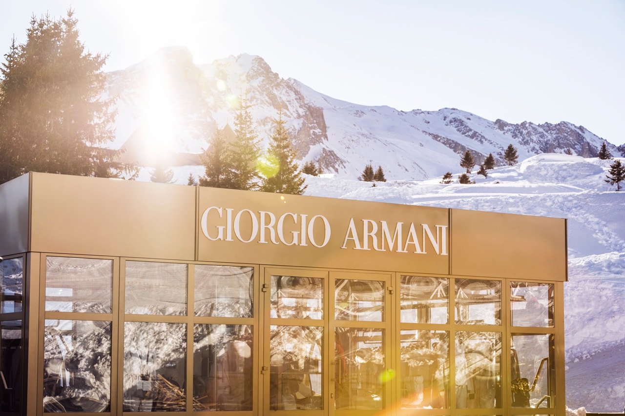 Armani neve ski lake saint Moritz alps Swiss winter capsule collection 2021 
