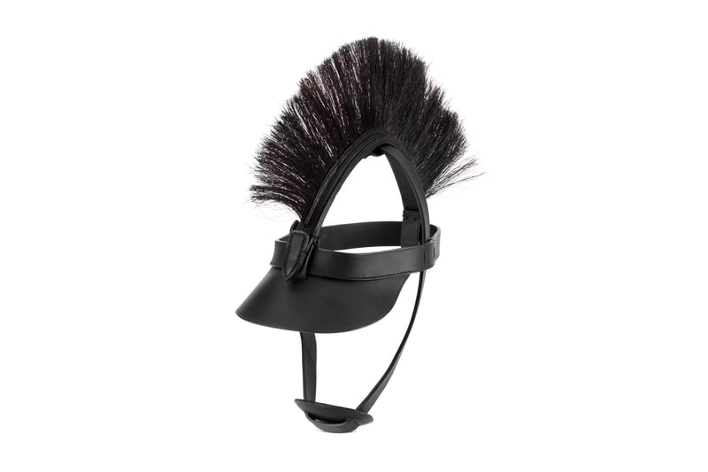 Gucci Visor Harness Equestrian 1950s Runway Hat Velvet Helmet Horse Riding Alessandro Michele