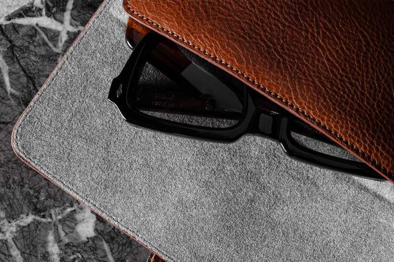 hardgraft leather brown black gray pillow eyewear felt glasses sunglasses shades case protection everyday carry gear 