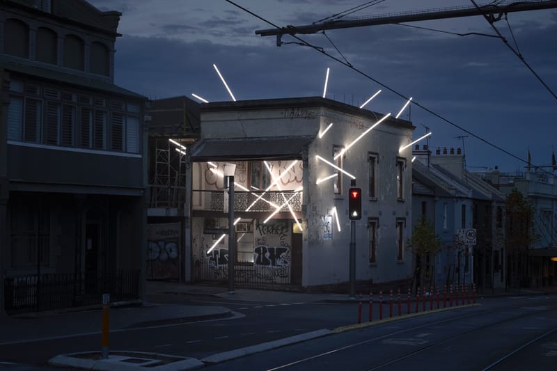 Ian Strange Pierces a Sydney House With Luminous Beams of Light