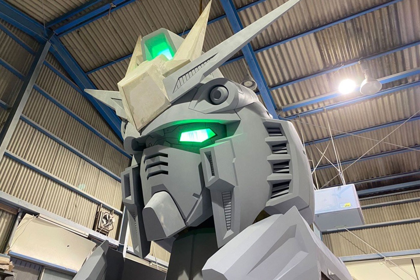 Japan's Newest Life-Sized Gundam Statue Is on Track for Completion RX-93FF V fukuoka anime kyushu