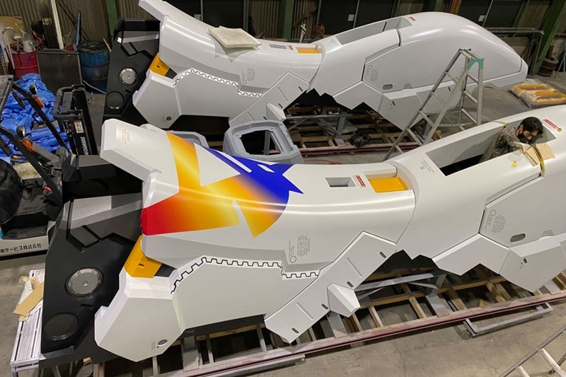 Japan's Newest Life-Sized Gundam Statue Is on Track for Completion RX-93FF V fukuoka anime kyushu