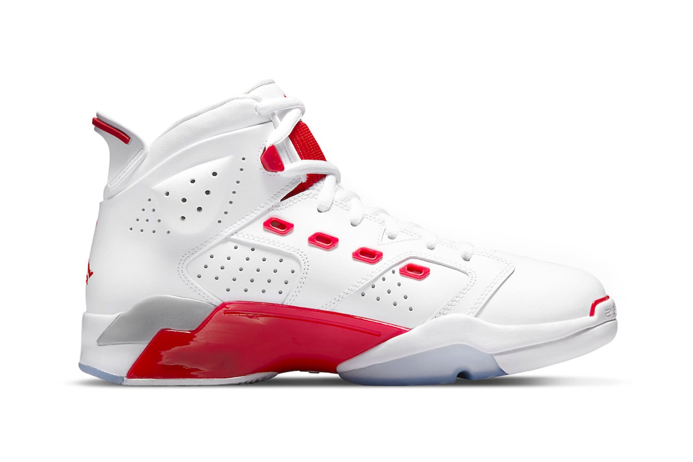 Air Jordan 6-17-23 in "White/Red" Release Date footwear sneaker Jordan Brand leather mesh white red grey icy blue