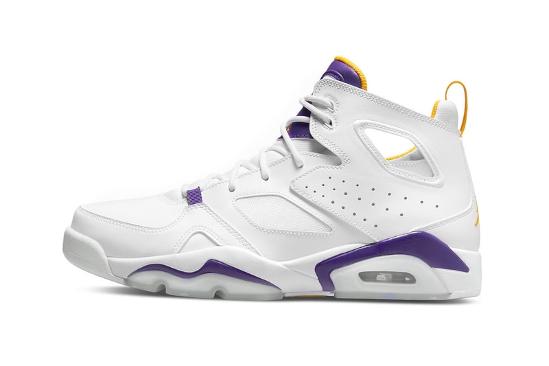 Jordan Flight Club 91 in "Lakers" DC7329-105 Release Date footwear sneakers Air Jordan Michael Jordan leather white court purple university gold
