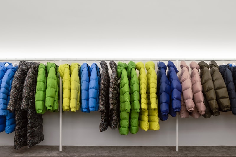 knack Montréal-based outerwear label F/W 21' collection Quebec-shop first U.S. location post-modern, edgy designs, ranging from functional puffers in micro-floral prints to insulated parkas in neon citrus hues