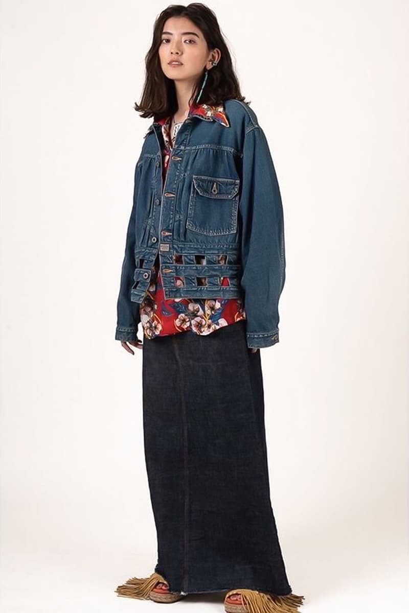 Kapital We Find Peace In The Rain SS22 Lookbook Release Info patchwork denim navajo print flared pants mesh trucker hat west coast repair service freewheelin