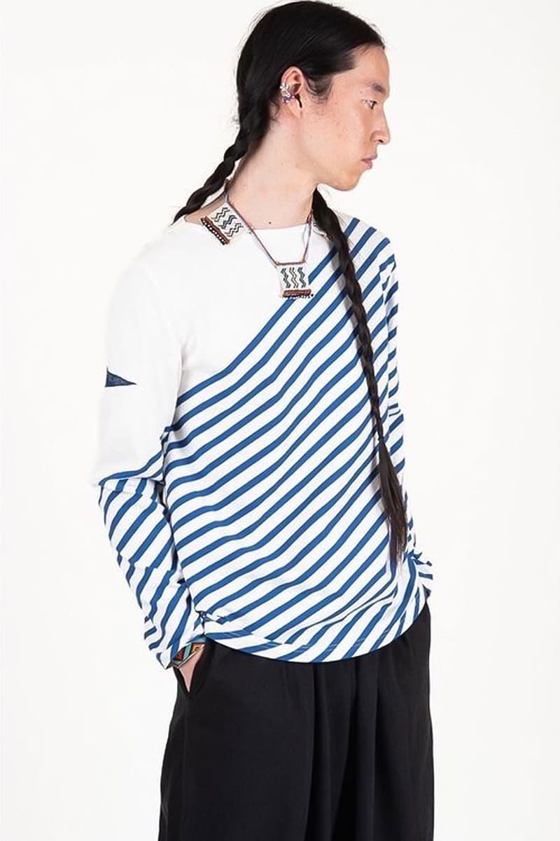 Kapital We Find Peace In The Rain SS22 Lookbook Release Info patchwork denim navajo print flared pants mesh trucker hat west coast repair service freewheelin