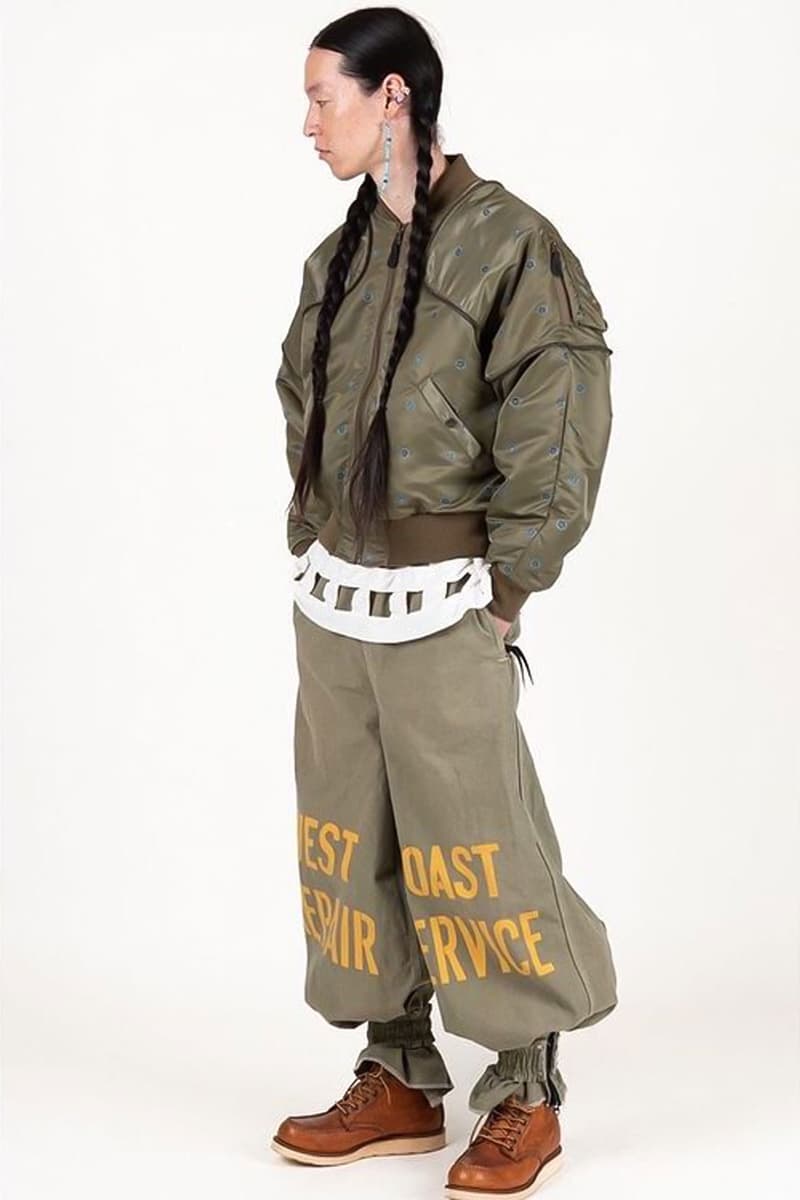 Kapital We Find Peace In The Rain SS22 Lookbook Release Info patchwork denim navajo print flared pants mesh trucker hat west coast repair service freewheelin