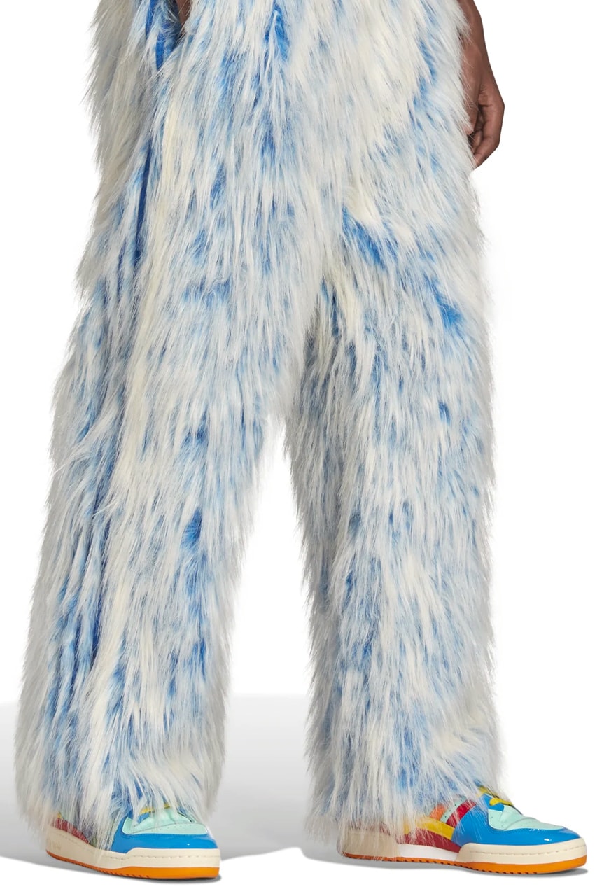 Kerwin Frost x adidas Originals YTI Track Jacket Tracksuit Bottom H51168 H51167 "Athletic Blue" Faux Fur Silky Three Stripes Trefoil Logo Collaboration Yeti Christmas 