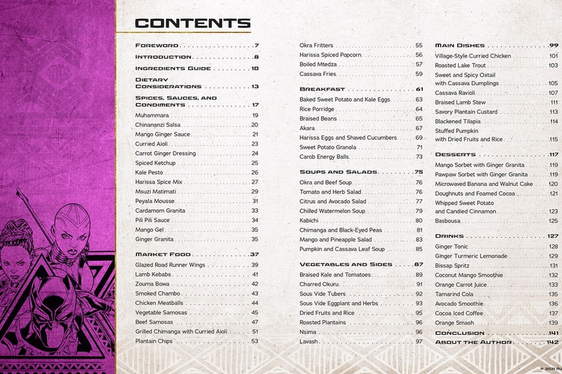 marvel studios cinematic universe black panther tchalla wakanda recipe cookbook cooking cuisine 