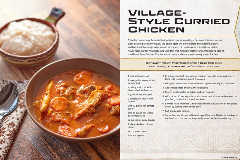 marvel studios cinematic universe black panther tchalla wakanda recipe cookbook cooking cuisine 