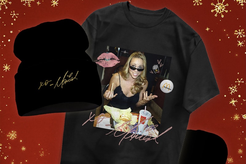 McDonald's Drops Exclusive Merch Ahead of Mariah Carey Menu Launch mariah menu all i want for christmas is you holidays golden arches burgers