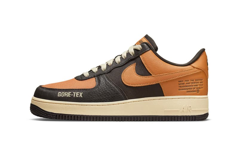 Nike Air Force 1 GORE-TEX Arrives in Olive and Shattered Backboard Colorways black orange brown sail yellowed midsole olive light grey do2760 220 do2760 206 release info