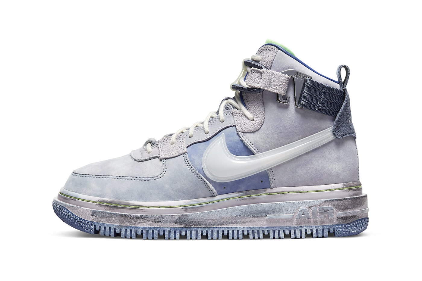 Nike Air Force 1 High Utility 2.0 in "Deep Freeze" Release Date footwear sneakers suede leather icy blue grey white