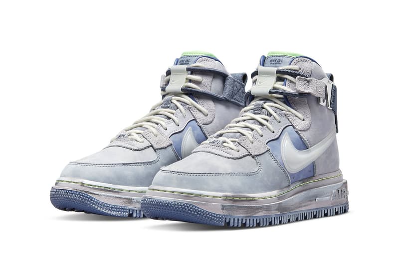 Nike Air Force 1 High Utility 2.0 in "Deep Freeze" Release Date footwear sneakers suede leather icy blue grey white