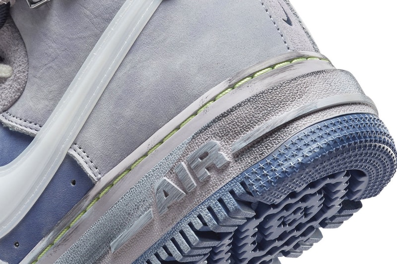 Nike Air Force 1 High Utility 2.0 in "Deep Freeze" Release Date footwear sneakers suede leather icy blue grey white