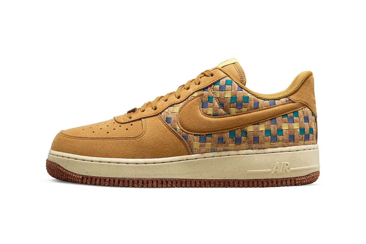 Here Are the Official Images of the Nike Air Force 1 N7 "Woven Cork" DM4956-700 nike air force 1 low shows footwear sneakers af1s af1 