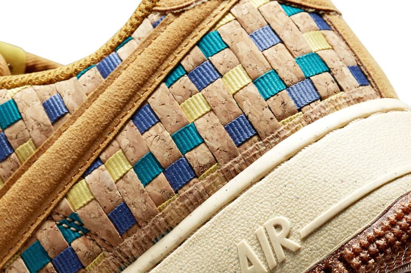 Here Are the Official Images of the Nike Air Force 1 N7 "Woven Cork" DM4956-700 nike air force 1 low shows footwear sneakers af1s af1 