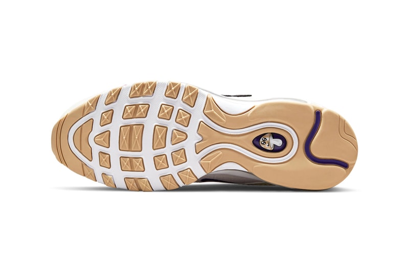 Nike Air Max 97 Air Spring recycled move to zero tumbled leather canvas purple pink sail white mushroom motif butterfly caterpillar  170 USD price Official Photos Release Info 
