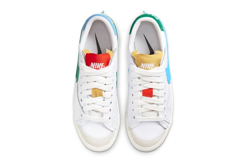 Nike Blazer Low Jumbo "Mismatch" Has Officially Been Unveiled sneakers footwear blazer mid nike sportswear jumbo series DQ1470-100