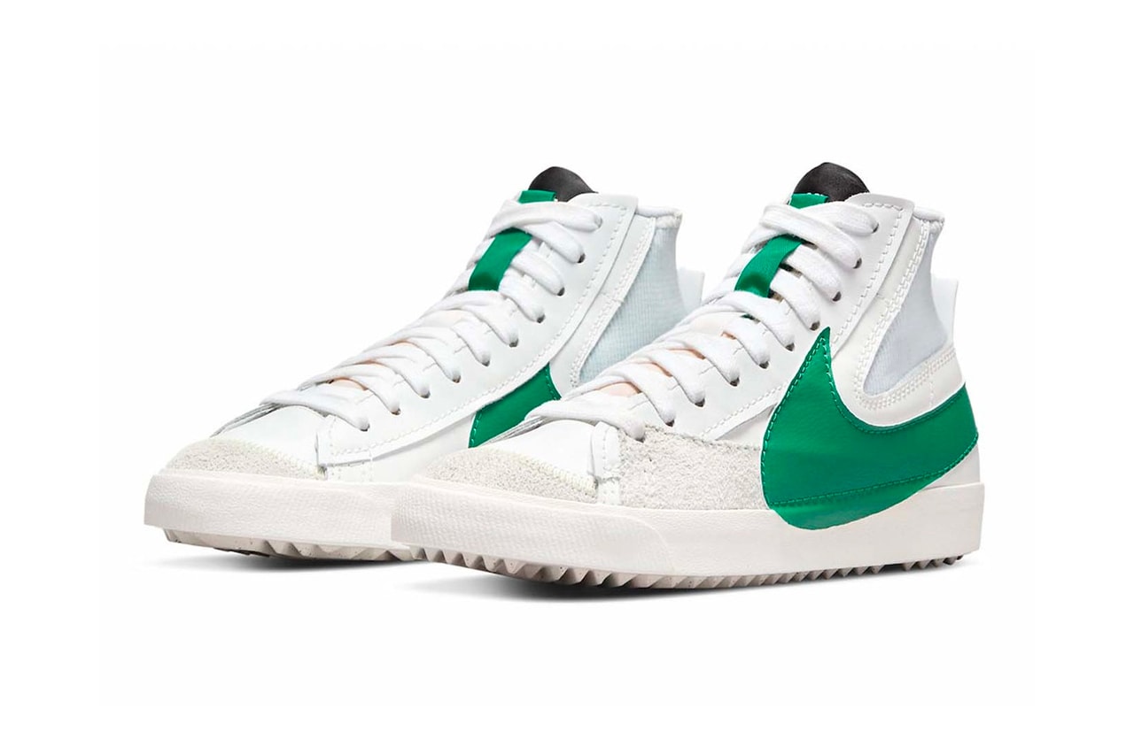 Nike Blazer Mid '77 Jumbo "White/Green" Bottega Veneta Green BV Sneaker Release Information First Look