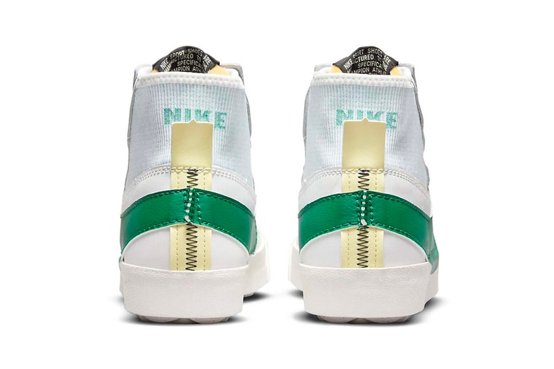 Nike Blazer Mid '77 Jumbo "White/Green" Bottega Veneta Green BV Sneaker Release Information First Look