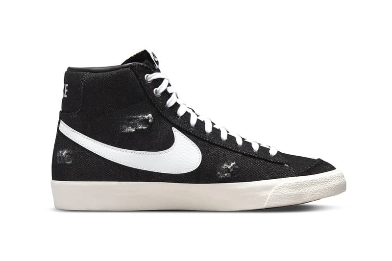 Nike Blazer Mid “Cleveland Rocks” DQ7635-001 Release Date footwear sneakers Swoosh Rock & Roll Hall of Fame canvas exposed foam tongue black white red orange