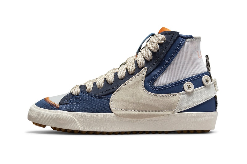 Nike Blazer Mid Jumbo Voodoo Release Info footwear sneakers kicks suede canvas voodoo doll navy white olive sail
