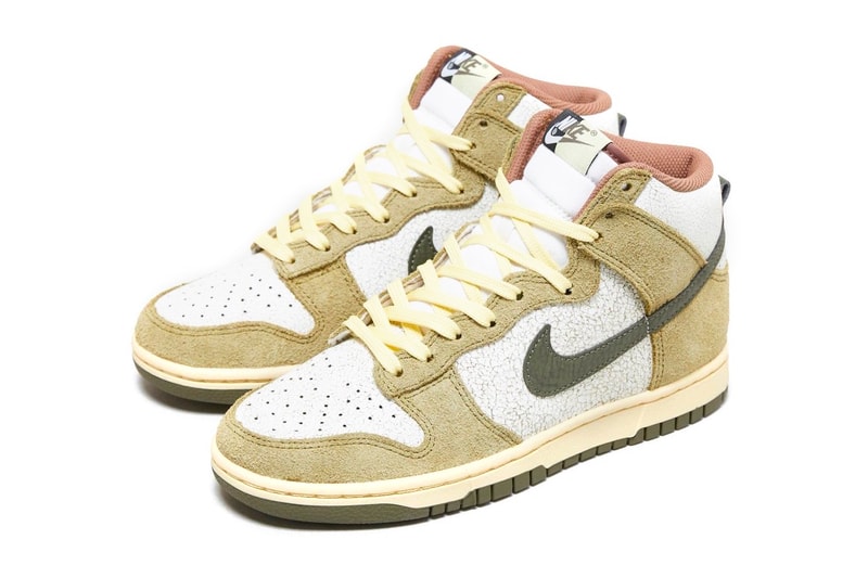 Nike Dunk High Re-Raw DO6713-300 Release Info footwear swoosh leather mesh suede coriander summit white sail Date Buy Price
