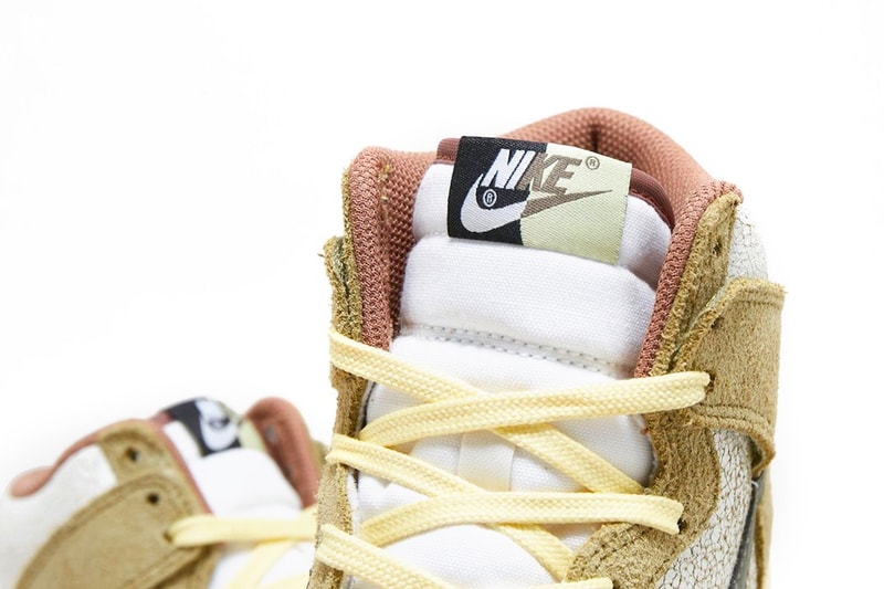 Nike Dunk High Re-Raw DO6713-300 Release Info footwear swoosh leather mesh suede coriander summit white sail Date Buy Price