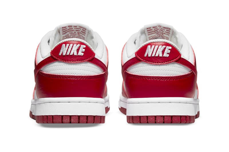 Nike Dunk Low Next Nature University Red Release Information Closer First Look Sustainable Eco Friendly Materials DN1431-101 Grind Rubber