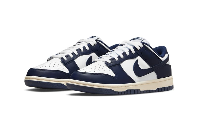 nike dunk low vintage navy white DD1503 115 release date info store list buying guide photos price 